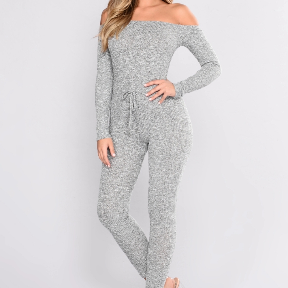 Fashion Nova novababe off shoulder jumpsuit